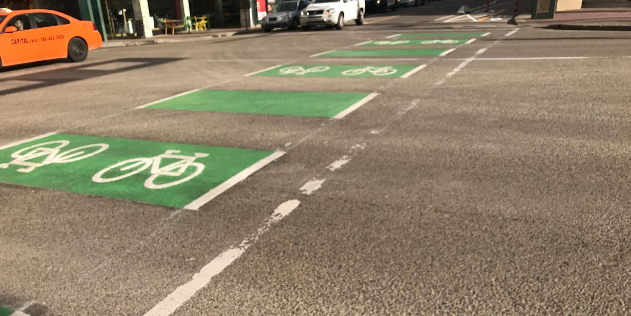 Troy Pavlek Portions of the downtown Edmonton bike grid open